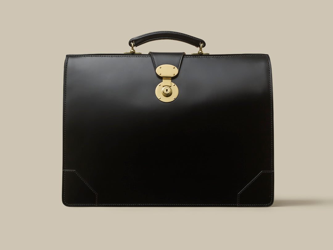 Frame Top Briefcase Black